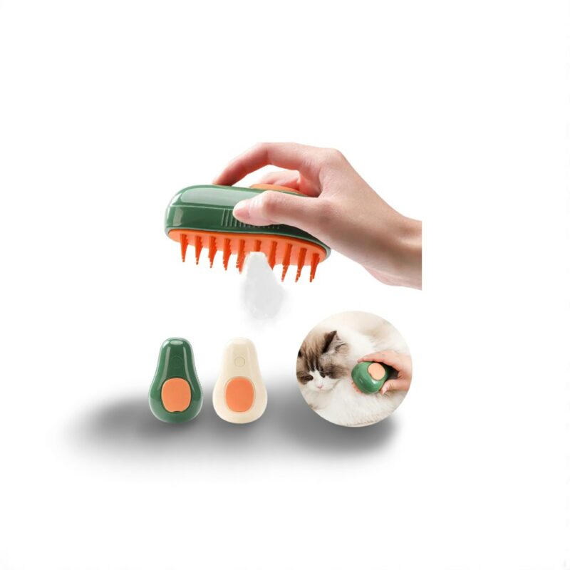 steamy cat brush cat dog grooming comb electric self cleaning steam cat brush for massage avocado shape pet spray cat grooming